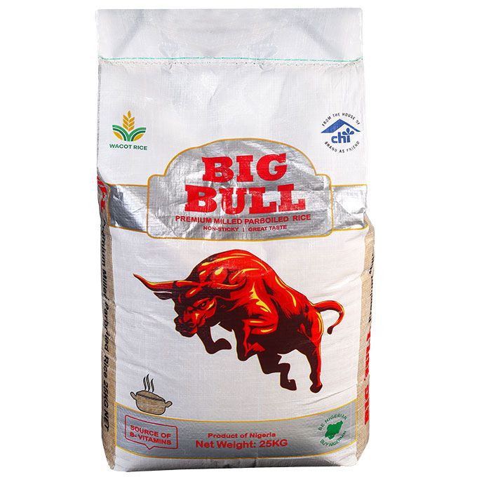 Big Bull Parboiled Rice 25kg