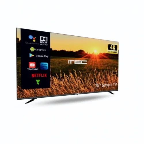 iTEC 75'' Smart Uhd Tv- Usb, Hdmi, Dolby + 3840 * 21600 Screen Resolution (one Year Warranty)